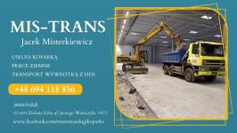 MIS-TRANS JACEK MISTERKIEWICZ - USŁUGI KOPARKĄ, PRACE ZIEMNIE, TRANSPORT WYWROTKĄ Z HDS ZIELONA GÓRA MIS-TRANS JACEK MISTERKIEWICZ - USŁUGI KOPARKĄ, PRACE ZIEMNIE, TRANSPORT WYWROTKĄ Z HDS ZIELONA GÓRA
